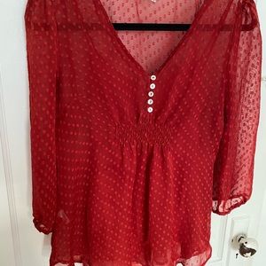 Gorgeous red top + camisole